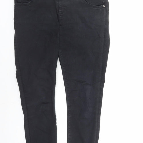 Topshop Womens Black Cotton Jegging Jeans Size 32 in L26 in Regular