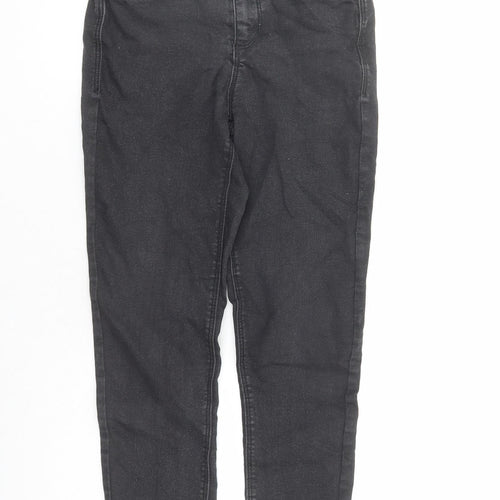 Dorothy Perkins Womens Black Cotton Skinny Jeans Size 8 L26 in Regular Zip - Glitter
