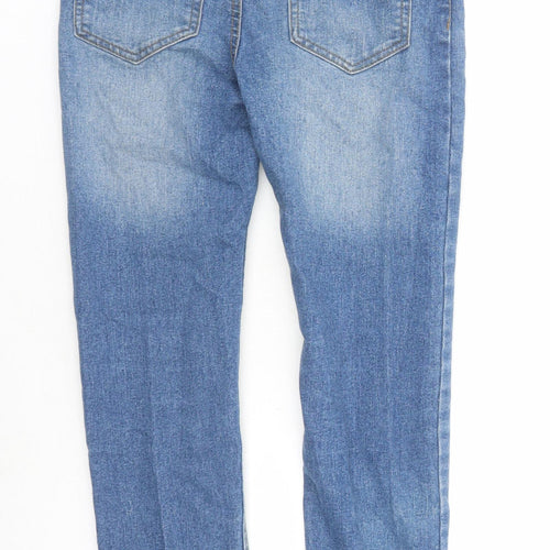 Denim & Co. Boys Blue Cotton Skinny Jeans Size 10-11 Years L24 in Regular Zip