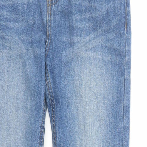 Denim & Co. Boys Blue Cotton Skinny Jeans Size 10-11 Years L24 in Regular Zip