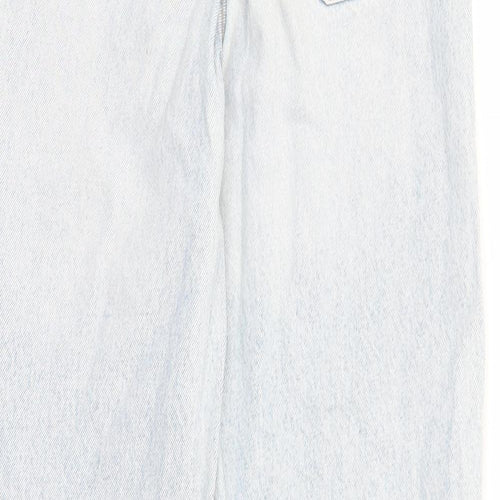 Zara Womens Blue Cotton Bootcut Jeans Size 28 in L30 in Regular Zip