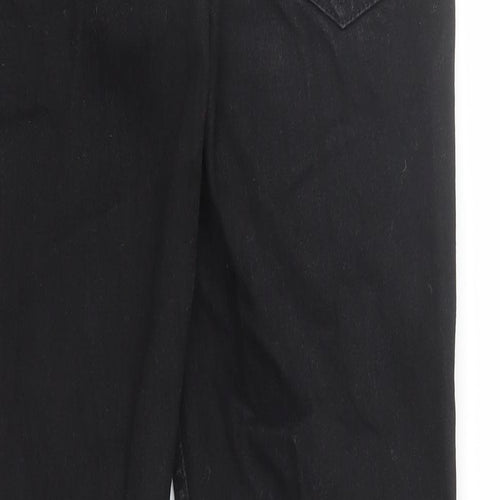 M&Co Mens Black Cotton Straight Jeans Size 30 in L31 in Regular Zip