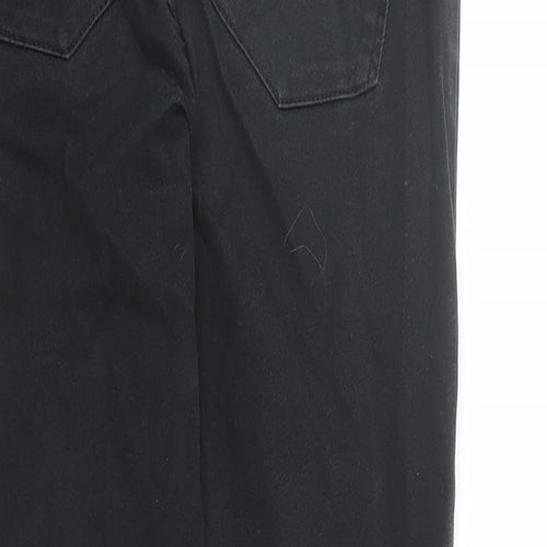 River Island Womens Black Cotton Skinny Jeans Size 12 L28 in Regular Zip