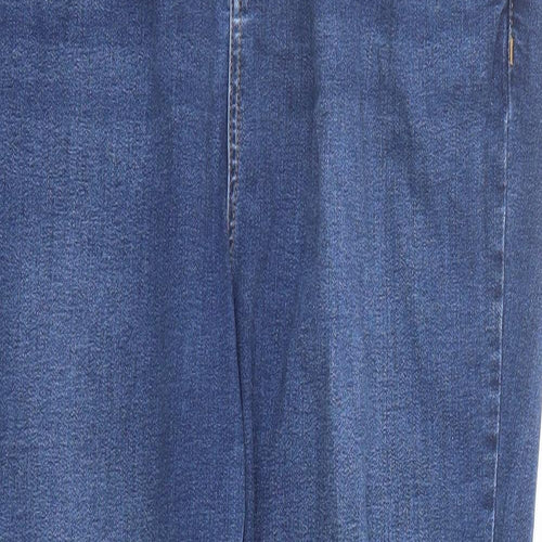Dorothy Perkins Womens Blue Cotton Skinny Jeans Size 14 L27 in Regular Zip - Shape & Lift