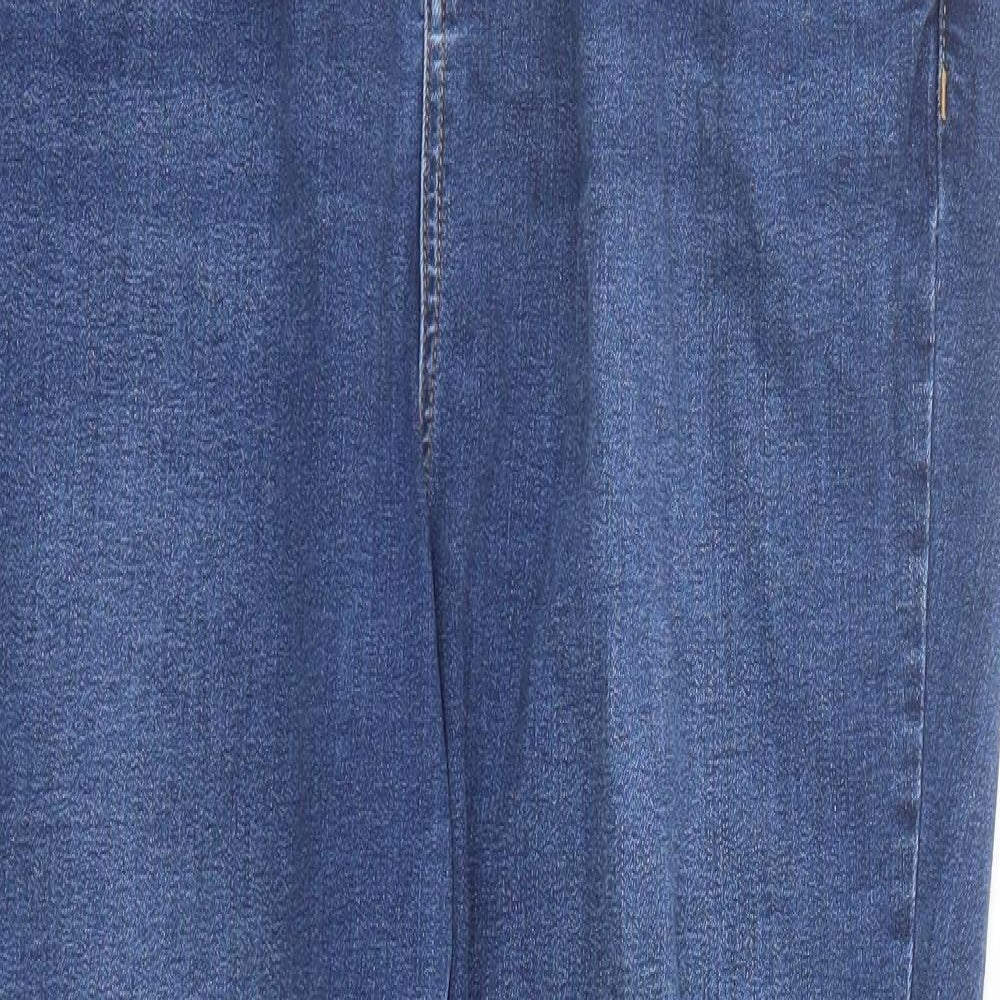Dorothy Perkins Womens Blue Cotton Skinny Jeans Size 14 L27 in Regular Zip - Shape & Lift