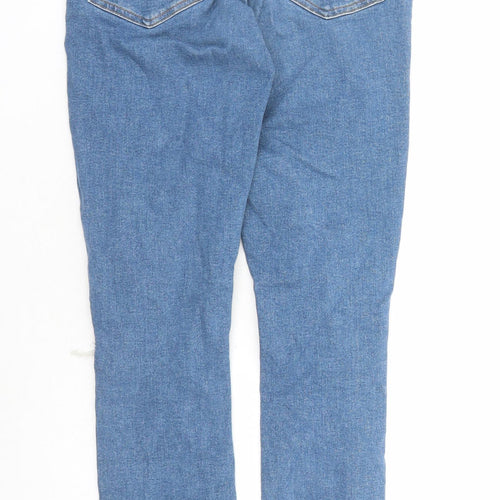 Topshop Womens Blue Cotton Skinny Jeans Size 28 in L27 in Regular Zip