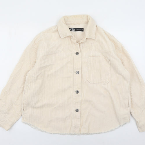 Zara Womens Beige Jacket Size XS Button