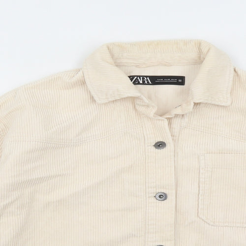 Zara Womens Beige Jacket Size XS Button