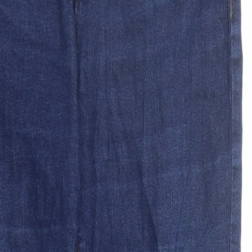 Peacocks Womens Blue Cotton Straight Jeans Size 12 L28 in Slim Zip