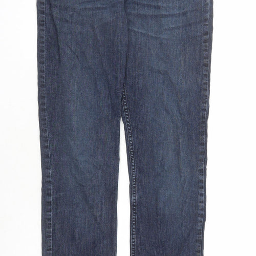 Miss Captain Womens Blue Cotton Straight Jeans Size 30 in L31 in Regular Zip