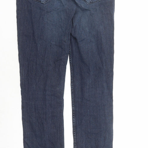 Miss Captain Womens Blue Cotton Straight Jeans Size 30 in L31 in Regular Zip