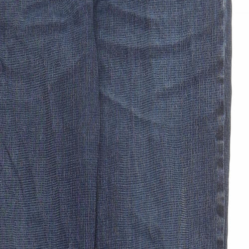 Miss Captain Womens Blue Cotton Straight Jeans Size 30 in L31 in Regular Zip