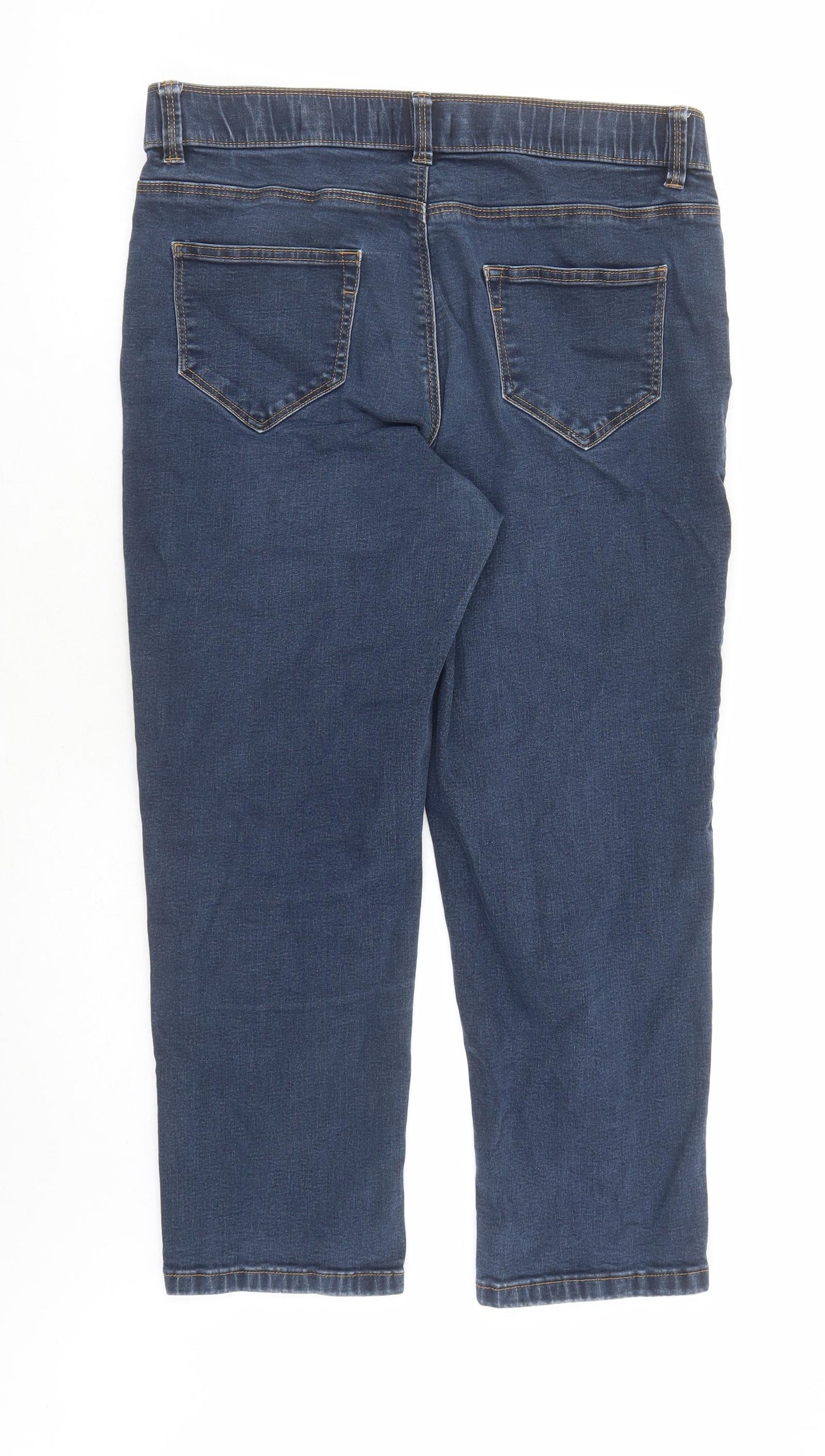 Simply Be Womens Blue Cotton Straight Jeans Size 18 L27 in Regular Zip