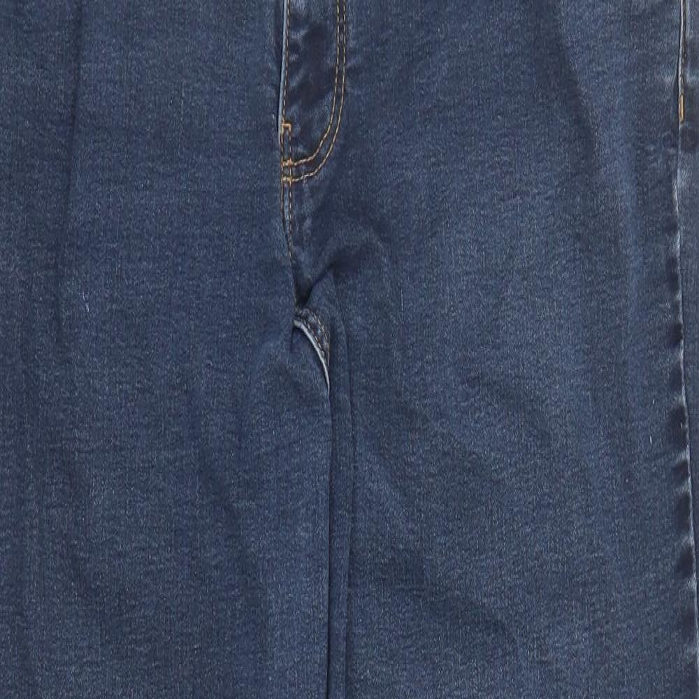 Simply Be Womens Blue Cotton Straight Jeans Size 18 L27 in Regular Zip