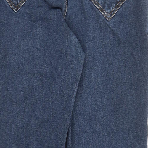 Simply Be Womens Blue Cotton Straight Jeans Size 18 L27 in Regular Zip