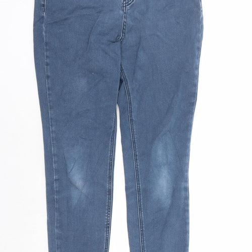 TU Womens Blue Cotton Skinny Jeans Size 12 L30 in Regular Zip