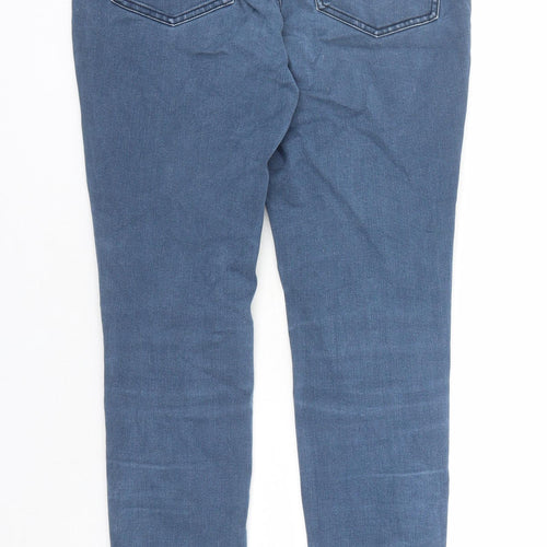 TU Womens Blue Cotton Skinny Jeans Size 12 L30 in Regular Zip