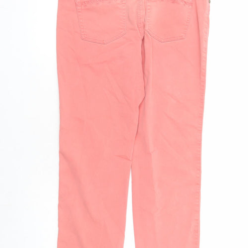 Olsen Womens Orange Cotton Straight Jeans Size 30 in L29 in Regular Zip