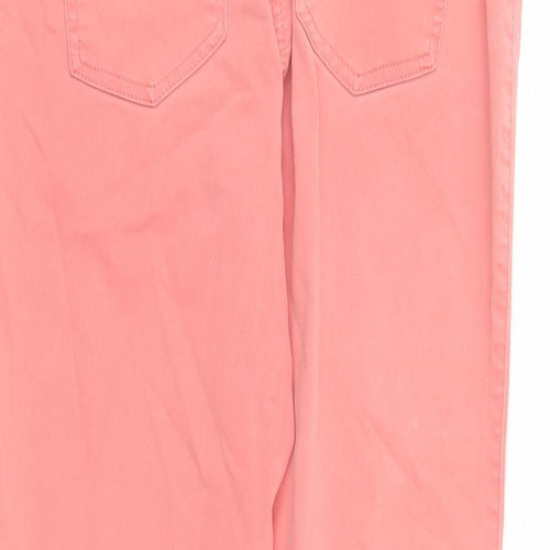 Olsen Womens Orange Cotton Straight Jeans Size 30 in L29 in Regular Zip