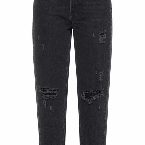 Denim & Co. Womens Black Cotton Straight Jeans Size 10 L29 in Regular Zip