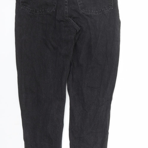 Denim & Co. Womens Black Cotton Straight Jeans Size 10 L29 in Regular Zip