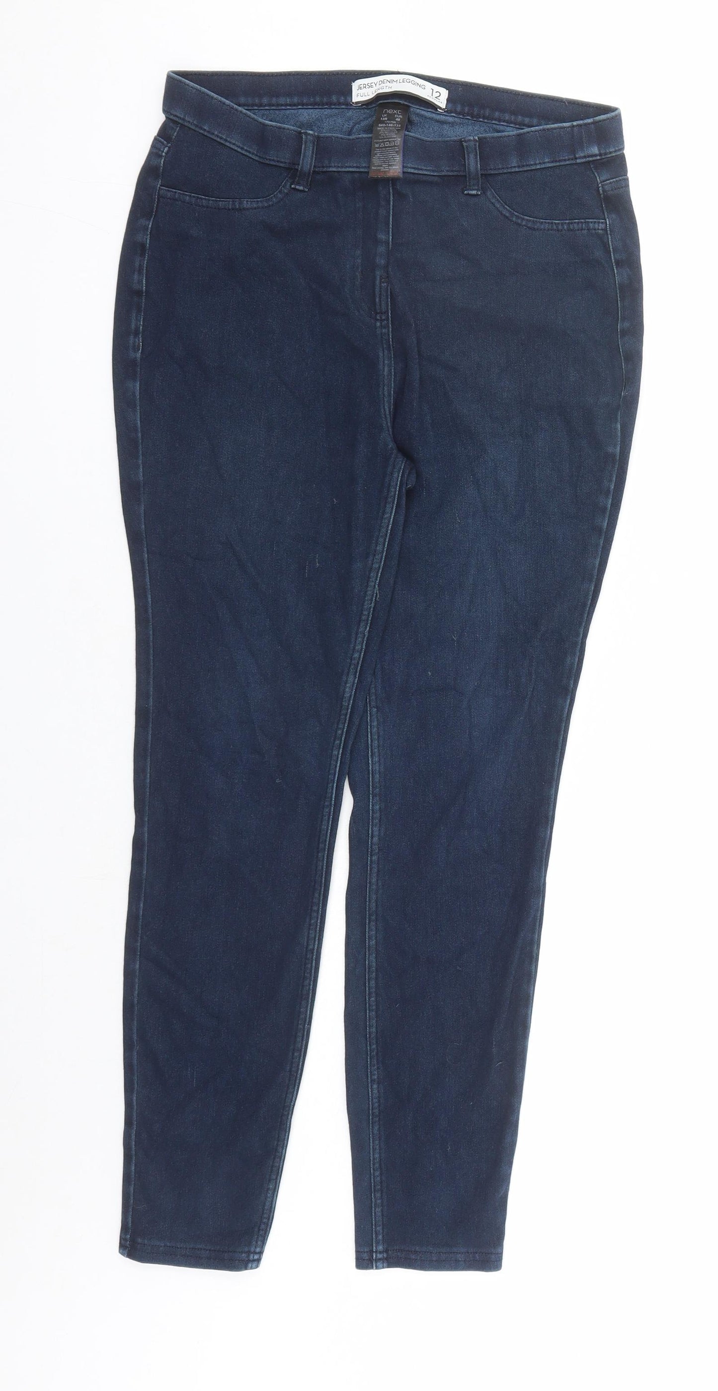 NEXT Womens Blue Cotton Jegging Jeans Size 12 L29 in Regular - Stretch
