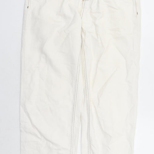 Noisy may Womens Beige Cotton Straight Jeans Size 28 in L27 in Regular Zip