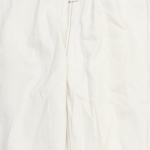 Noisy may Womens Beige Cotton Straight Jeans Size 28 in L27 in Regular Zip