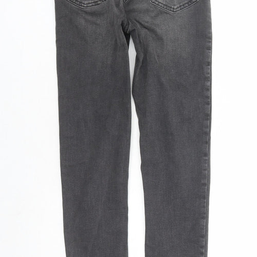 Denim & Co. Womens Grey Cotton Skinny Jeans Size 6 L29 in Regular Zip