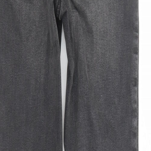 Denim & Co. Womens Grey Cotton Skinny Jeans Size 6 L29 in Regular Zip