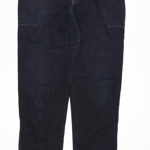 Mandatory Mens Blue Cotton Straight Jeans Size 34 in L30 in Regular Zip