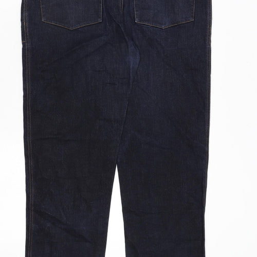 Mandatory Mens Blue Cotton Straight Jeans Size 34 in L30 in Regular Zip
