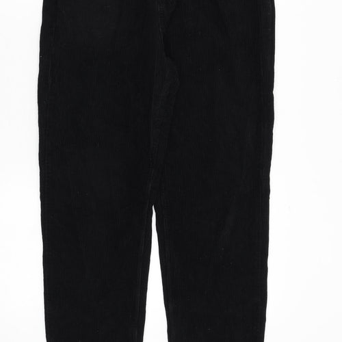 BDG Womens Black Cotton Trousers Size 30 in L32 in Regular Zip