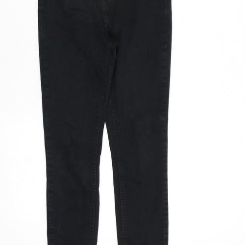 Nakd Womens Black Cotton Straight Jeans Size 8 L27 in Regular Zip
