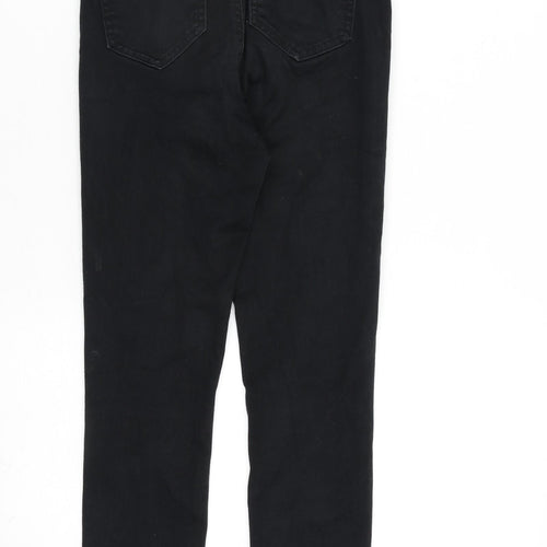 Nakd Womens Black Cotton Straight Jeans Size 8 L27 in Regular Zip