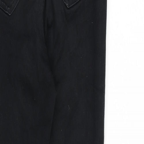 Nakd Womens Black Cotton Straight Jeans Size 8 L27 in Regular Zip