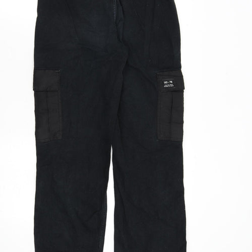 BDG Womens Black Cotton Straight Jeans Size S L27 in Regular Zip