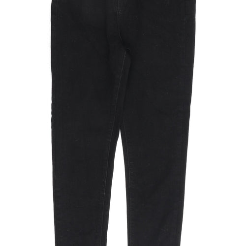 In the Style Womens Black Cotton Straight Jeans Size 8 L26 in Regular Zip