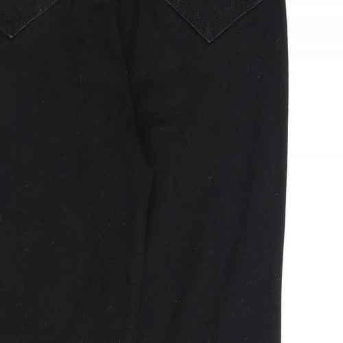 In the Style Womens Black Cotton Straight Jeans Size 8 L26 in Regular Zip