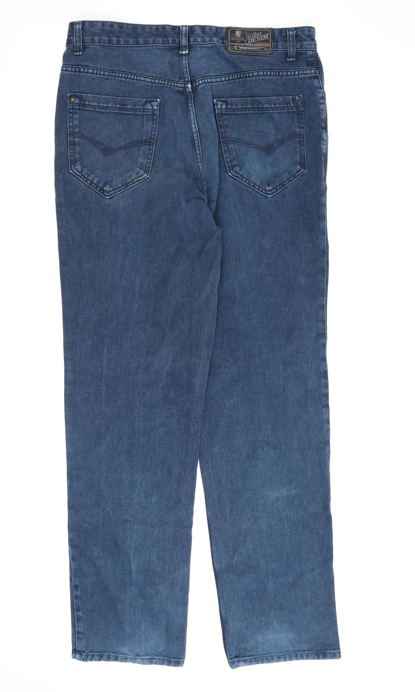 Killer Jeans Mens Blue Cotton Straight Jeans Size 36 in L34 in Regular Zip