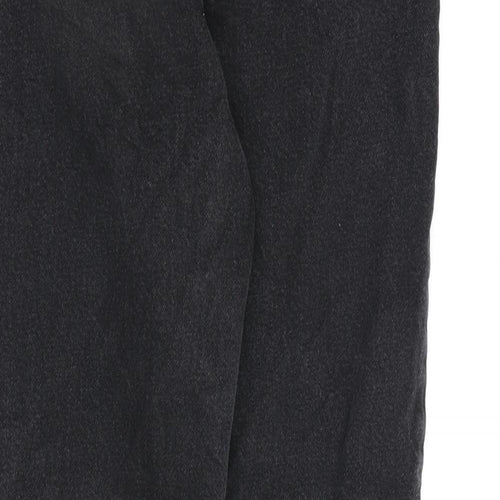 Denim & Co. Womens Black Cotton Mom Jeans Size 8 L28 in Regular Zip