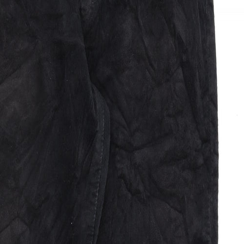 Uniqlo Mens Black Cotton Trousers Size S L30 in Regular Zip