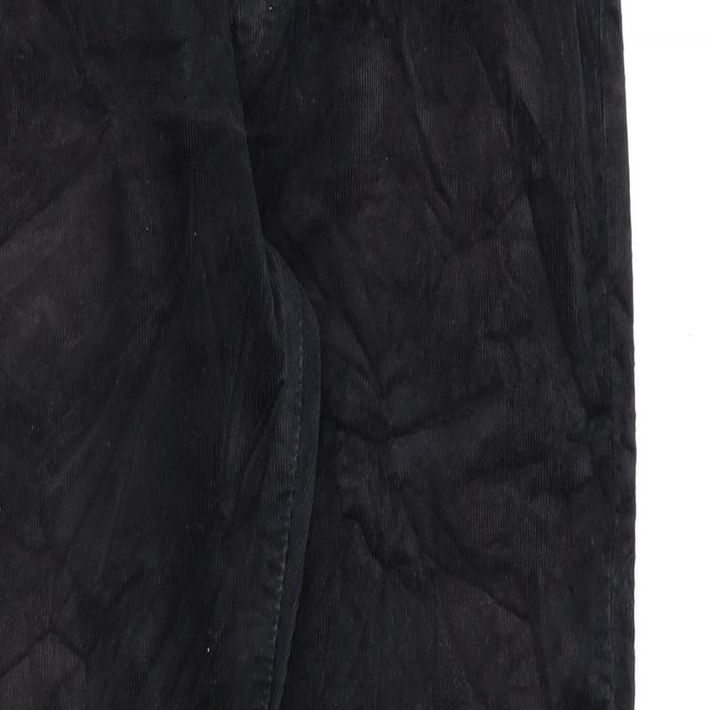 Uniqlo Mens Black Cotton Trousers Size S L30 in Regular Zip