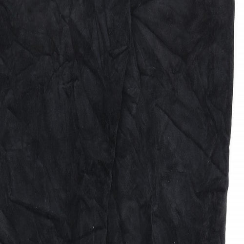 Uniqlo Mens Black Cotton Trousers Size S L30 in Regular Zip