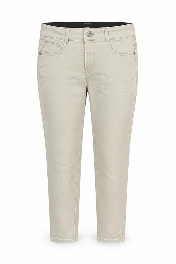 Bass Womens Beige Cotton Cropped Jeans Size 8 L26 in Regular Zip