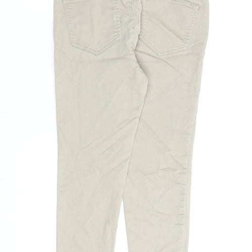 Bass Womens Beige Cotton Cropped Jeans Size 8 L26 in Regular Zip