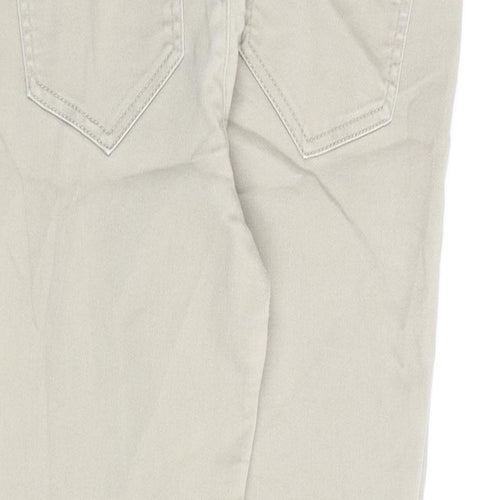 Bass Womens Beige Cotton Cropped Jeans Size 8 L26 in Regular Zip