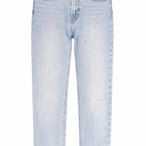 Denim & Co. Womens Blue Cotton Straight Jeans Size 8 L25 in Regular Zip