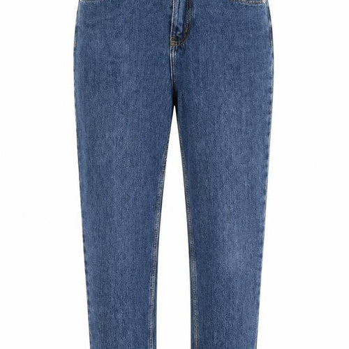 Denim & Co. Womens Blue Cotton Mom Jeans Size 8 L30 in Regular Zip