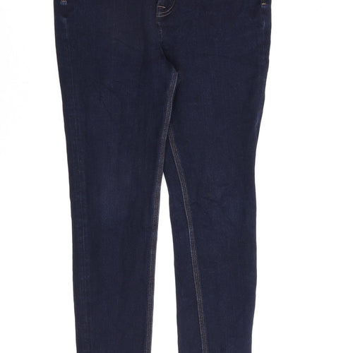 Per Una Womens Blue Cotton Straight Jeans Size 30 in L27 in Regular Zip